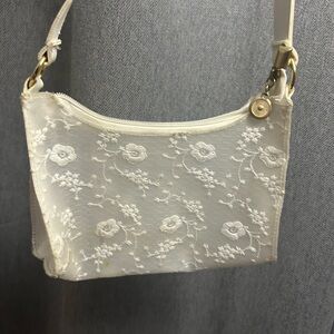 Elegant Cream Floral Women's Bag